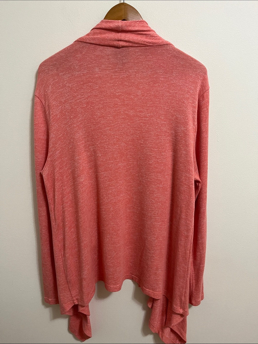 Bobeau Solid Lightweight Langenlook Cardigan Open Front Asymmetrical Flowy XXL - Picture 7 of 9